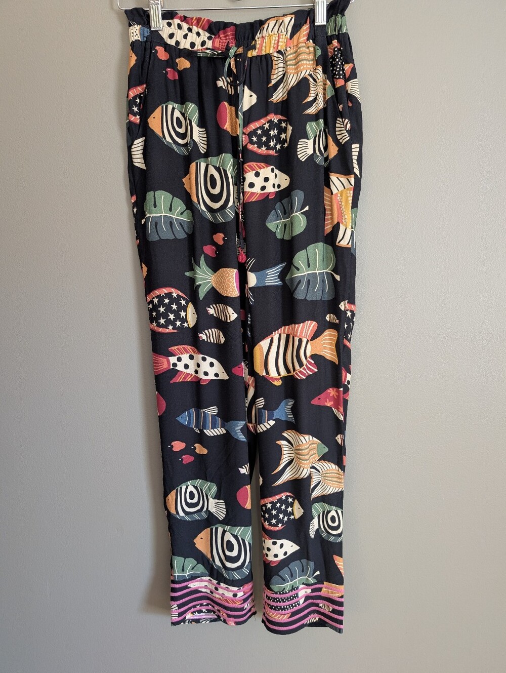 FARM Rio Anthropologie Fish Lounge Jogger Pants Size XS